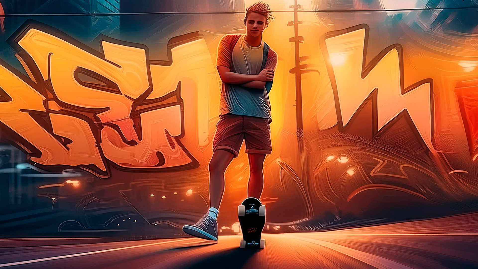 Hysen, Model LunarRide, Skateboard und Longboard Licht